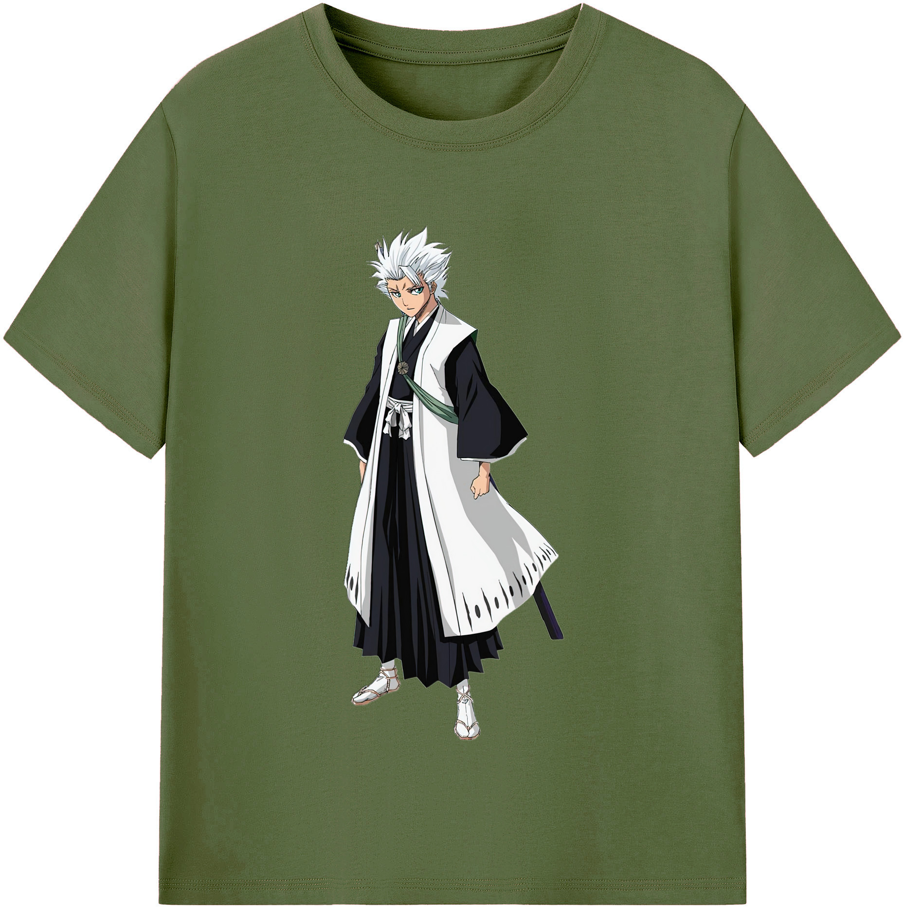 （画像用） ブリーチ 日番谷冬獅郎（ひつがや とうしろう） BLEACH Hitsugaya Toushirou 綿100％半袖Tシャツ（フロントプリント）